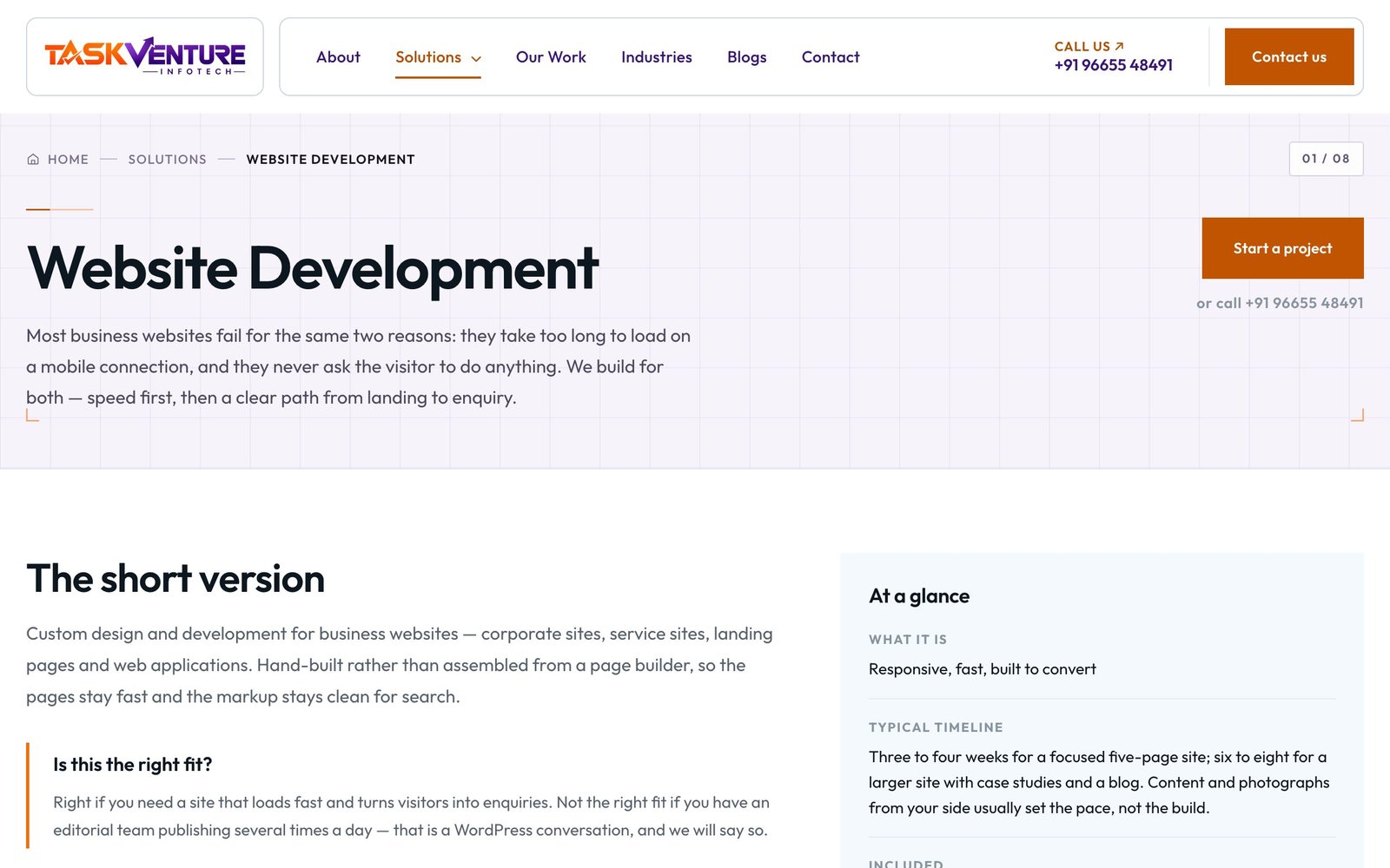 B2B product catalogue — the live site